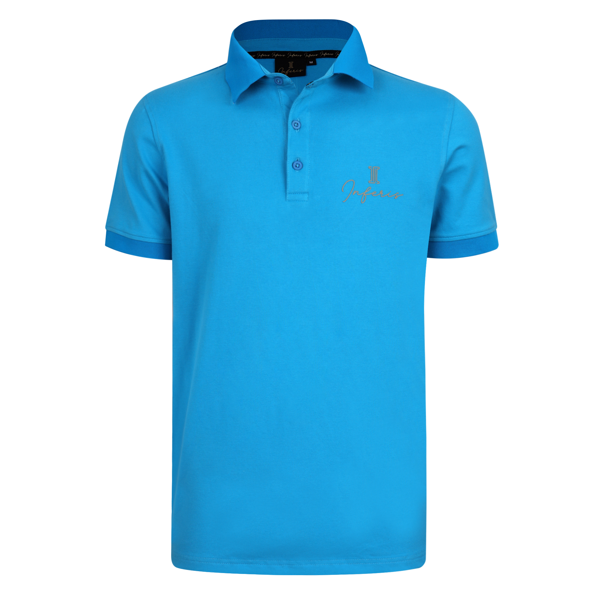 Inferis Distinction Polo Blauw Productfoto Vooraanzicht