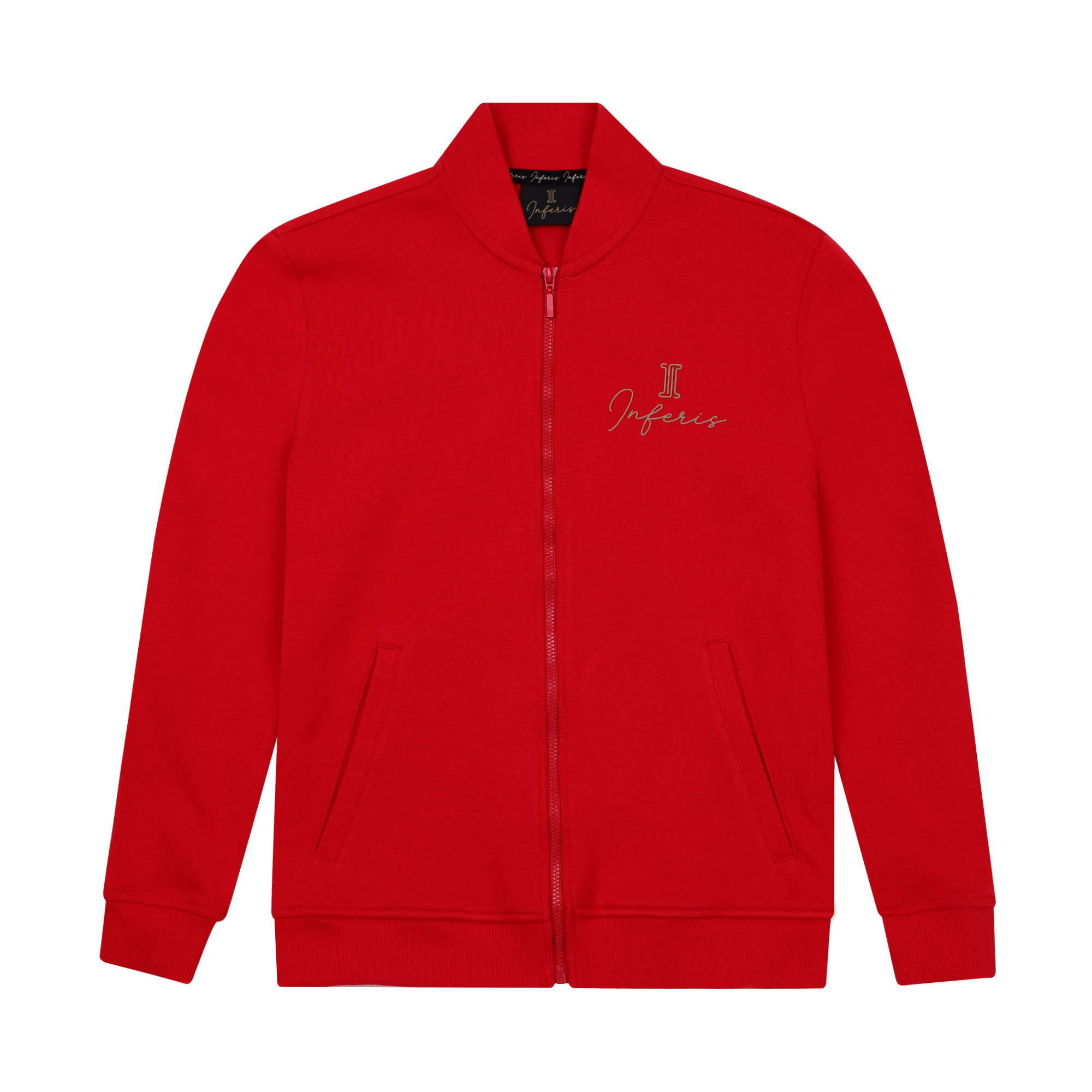Inferis Obsidian Zip-Up Enfants Rood Productfoto Vooraanzicht