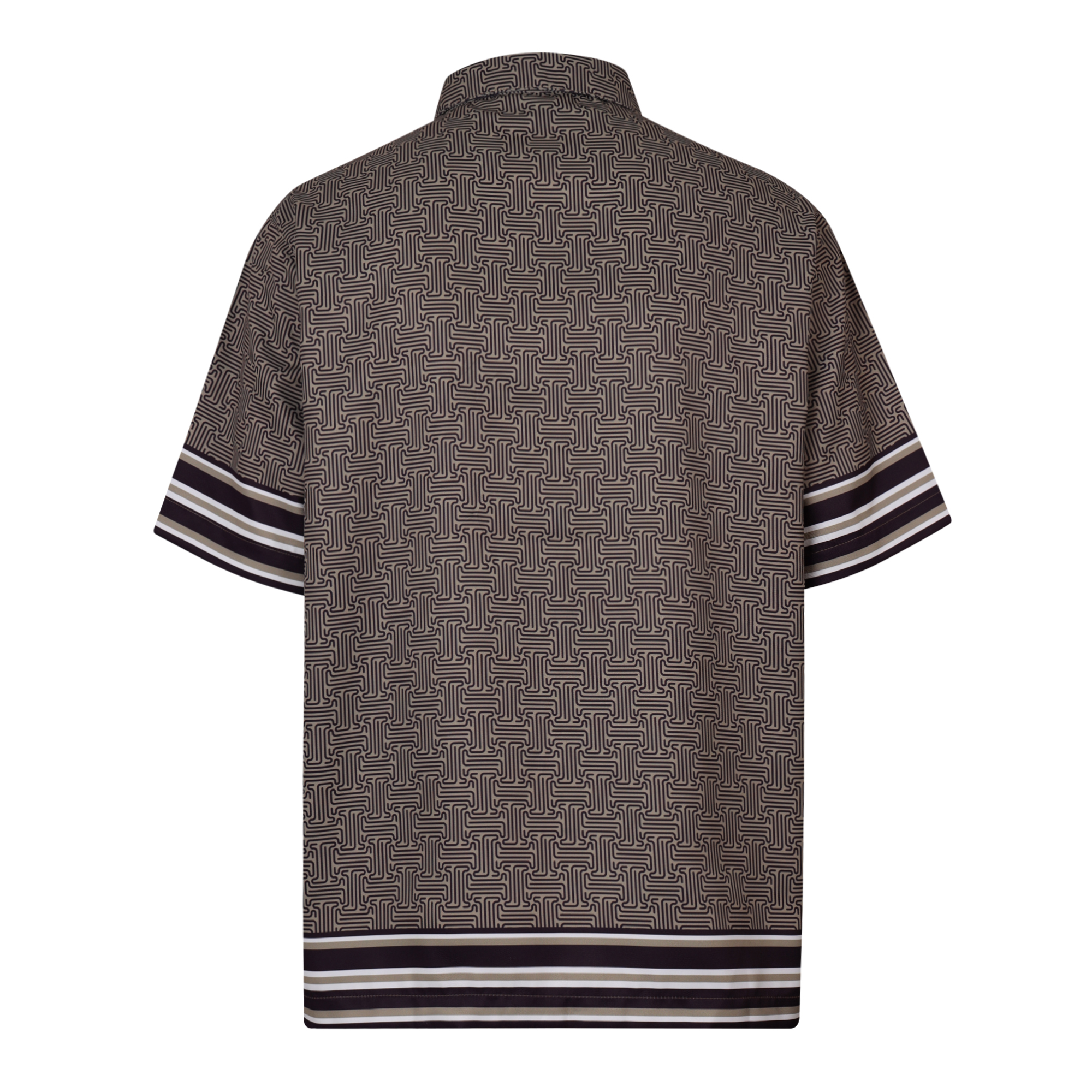 Inferis Riviera Maze Set Shirt. Bruin. Achterkant