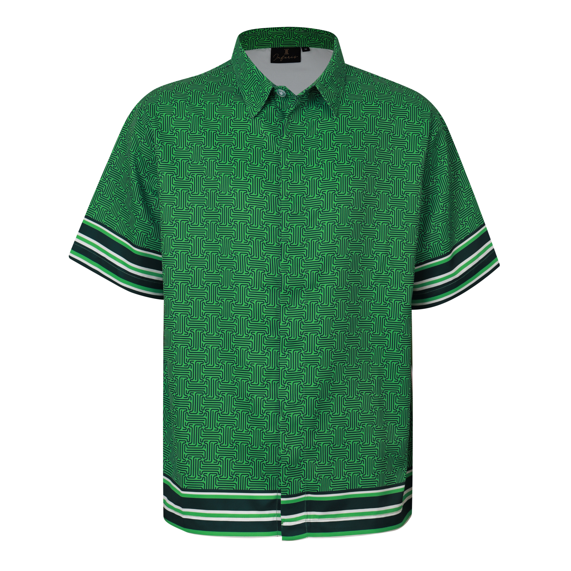 Inferis Riviera Maze Set Shirt. Groen. Voorkant