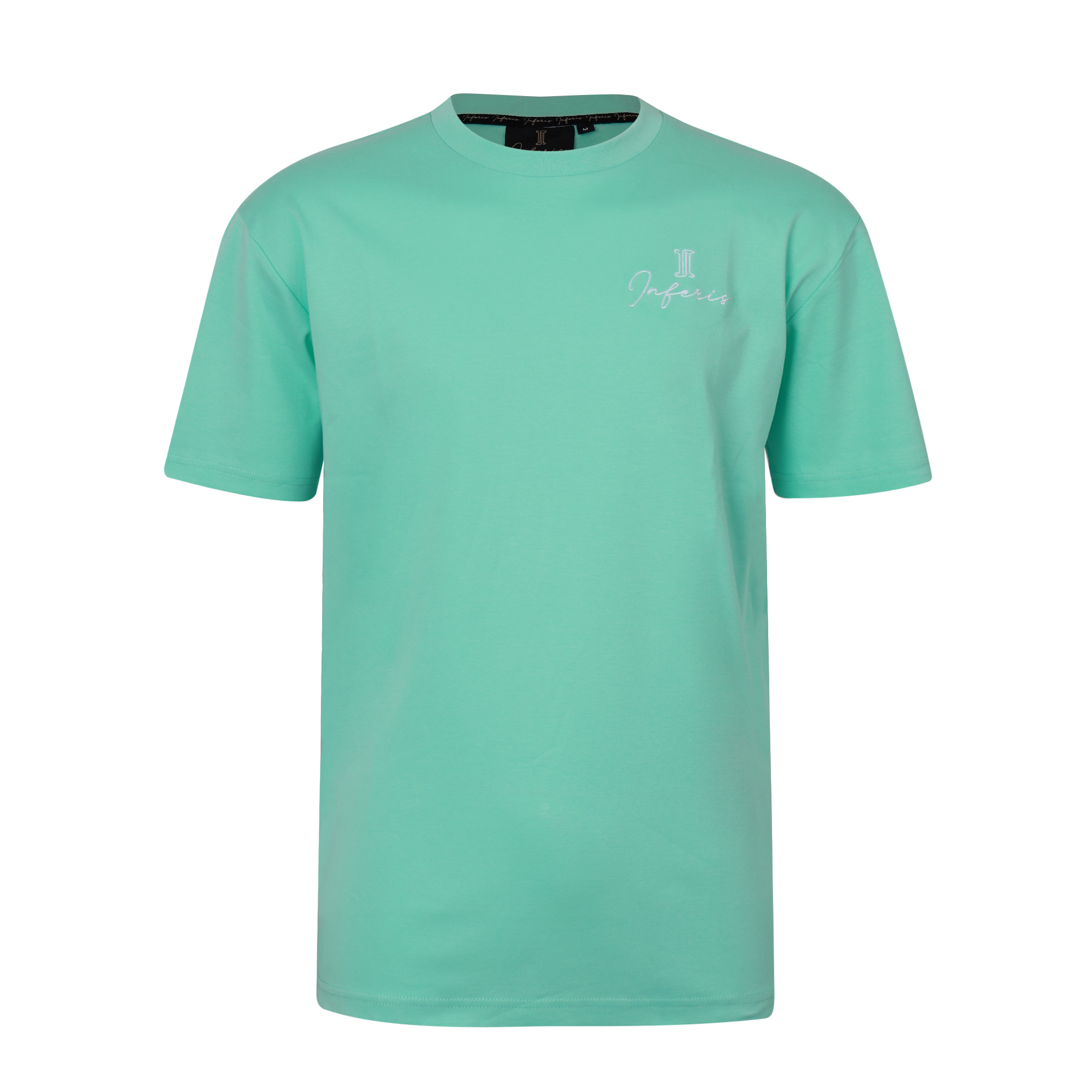 Inferis Signature Cotton Tee. Groen. Voorkant