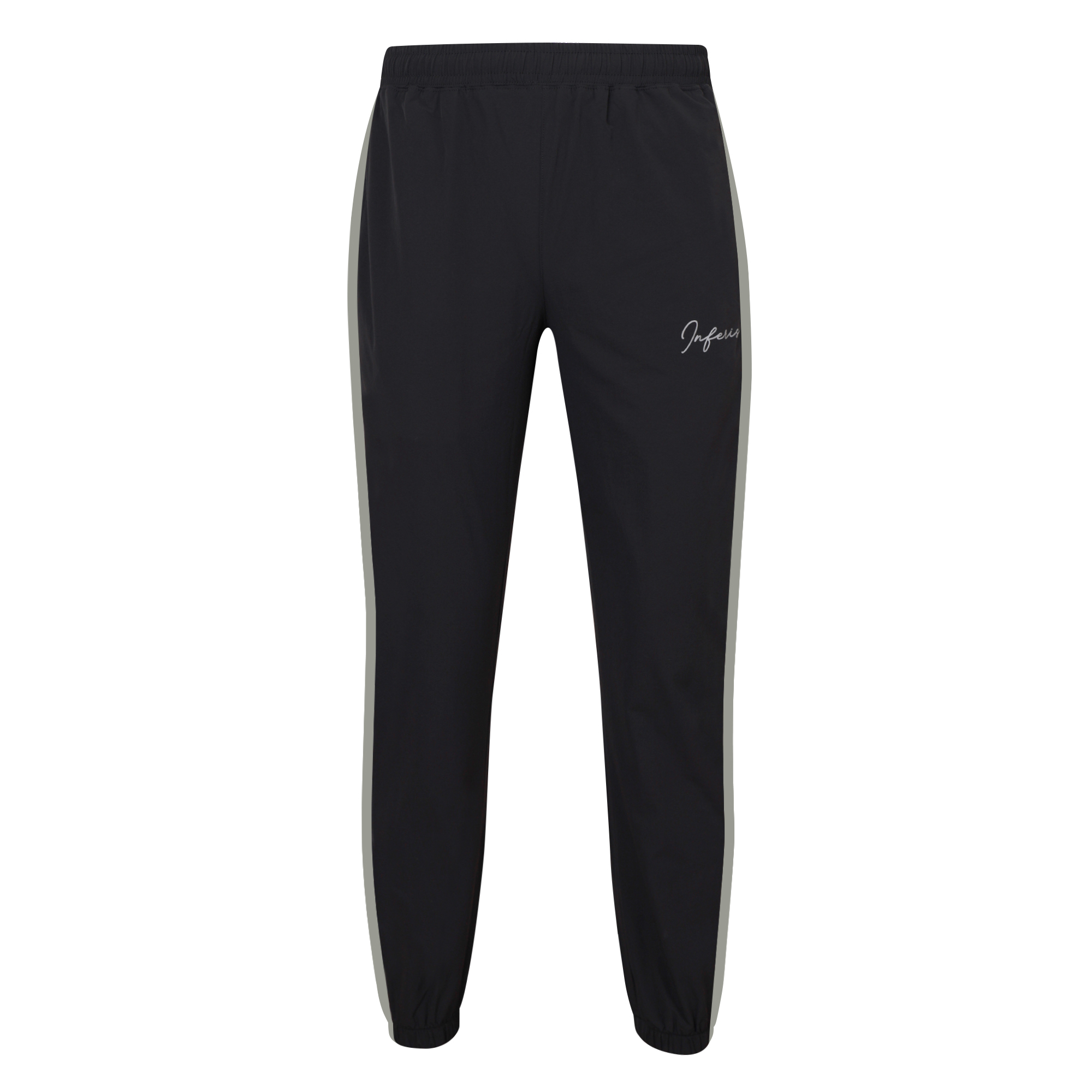 Inferis Stride Line Pants. Wit logo. Voorkant