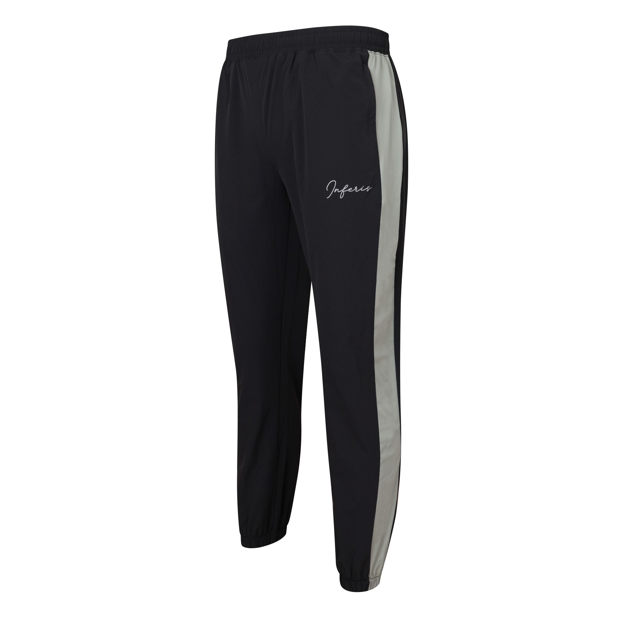 Inferis Stride Line Pants. Wit logo. Zijkant